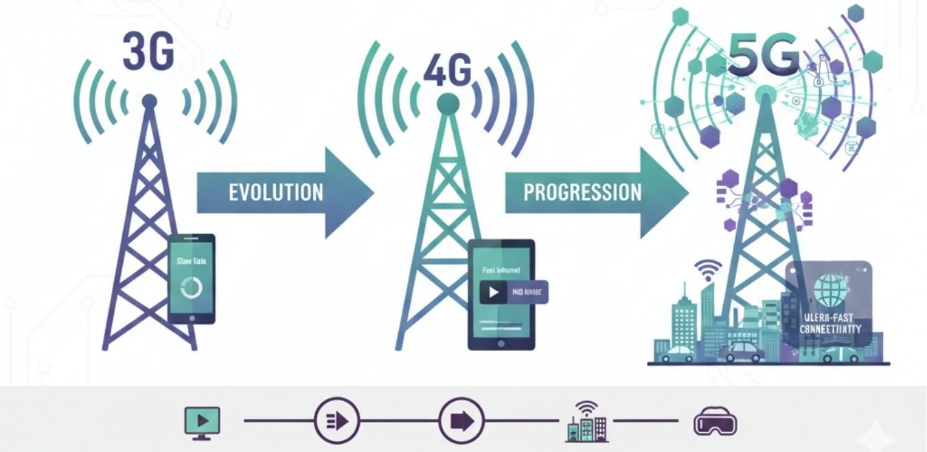 3G vs 4G vs 5G Evolution