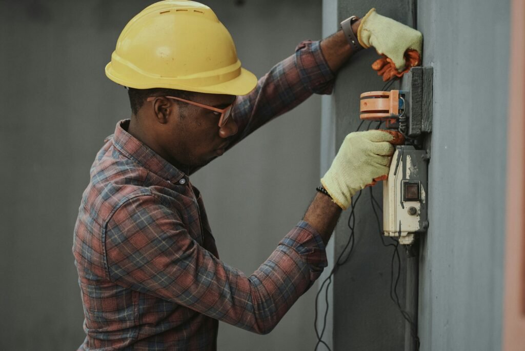 Electrical Engineer technician works