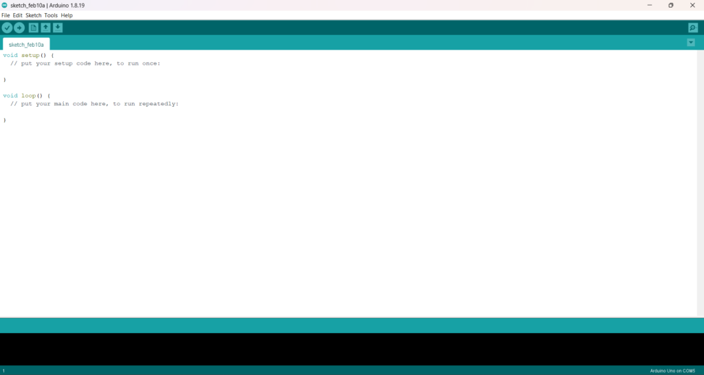 Arduino ide interface